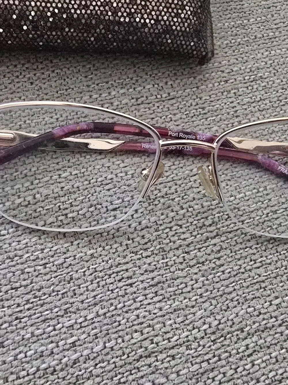 Marchon Port Royale eyeglasses with a sleek semi-rimless design 53-17-135